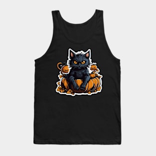 spooky Halloween cat Tank Top